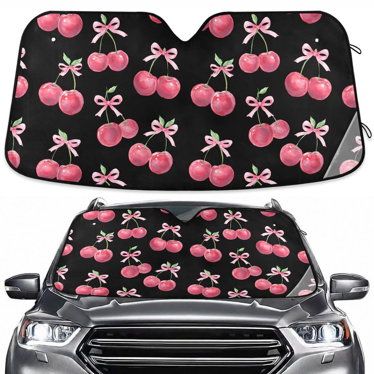 Sea Turtle Teal Windshield Sun Shade for Car Auto SUV Truck Foldable Front Window Sunshade Sun Visor Protector Block UV Rays Reflect Heat, 55" x 28"