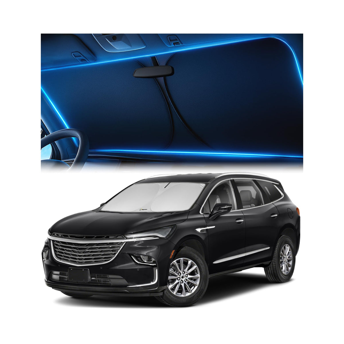 Magnelex Windshield Sun Shade for Kia K5 2021-2026 / Hyundai Sonata 2020-2026, Foldable Car Window Sunshade, Heat & UV Visor Cover, Reflective Front Shades Accessories