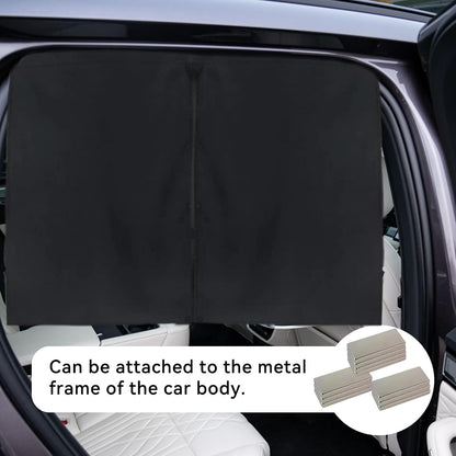 2PCS Car Window Shades, Magnetic Double Layer Window Screen for Baby Protection, UV Protection Privacy Blackout Shade Car Window Covers, Universal Auto Sun Shade Curtains Accessories