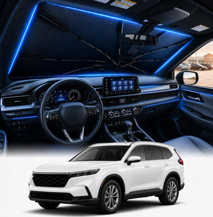 [2026 Upgraed] DooGooCoo Windshield Sun Shade Umbrella for Toyota Tacoma [100% Sunlight Blocked, Ice Crystal Cool] Sunshade for Car Windshield for Tacoma Sun Shade 2016-2026, Custom Fit for Tacoma.