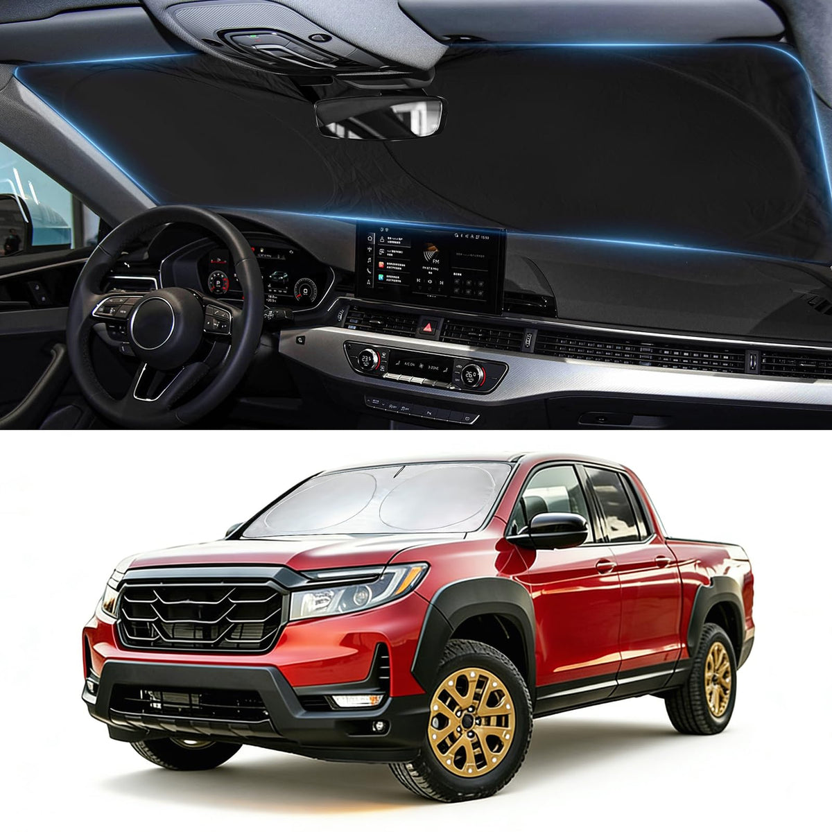 Windshield Sun Shade for Chevrolet Chevy Traverse LS, LT 2018-2026 Sunshade