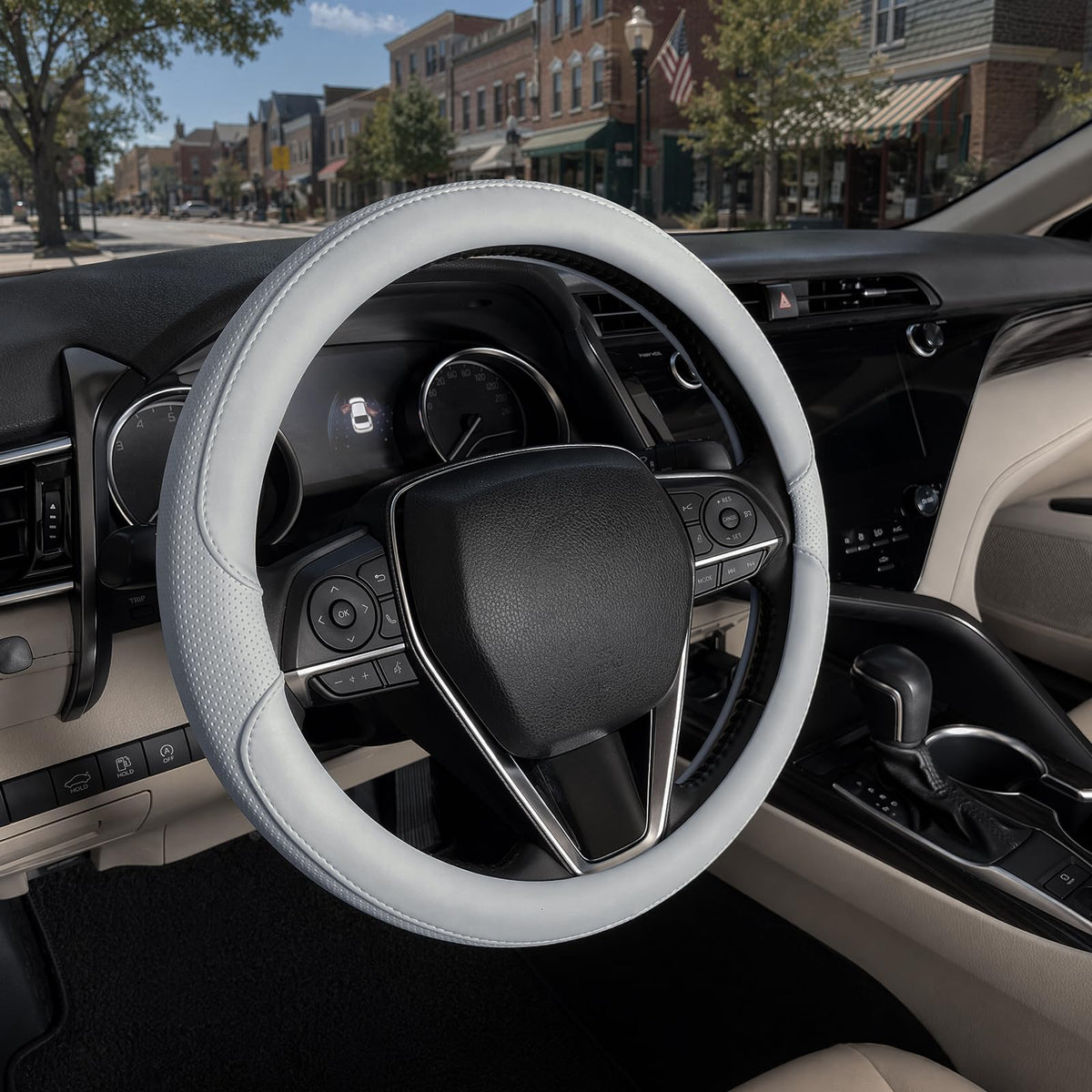 Steering Wheel Cover 14.5"-15", Non-Folding Packaging, Heavy-Duty