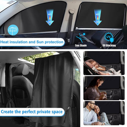 Magnetic Car Window Shade,Set of 5 Magnetic Car Window Curtains for Privacy