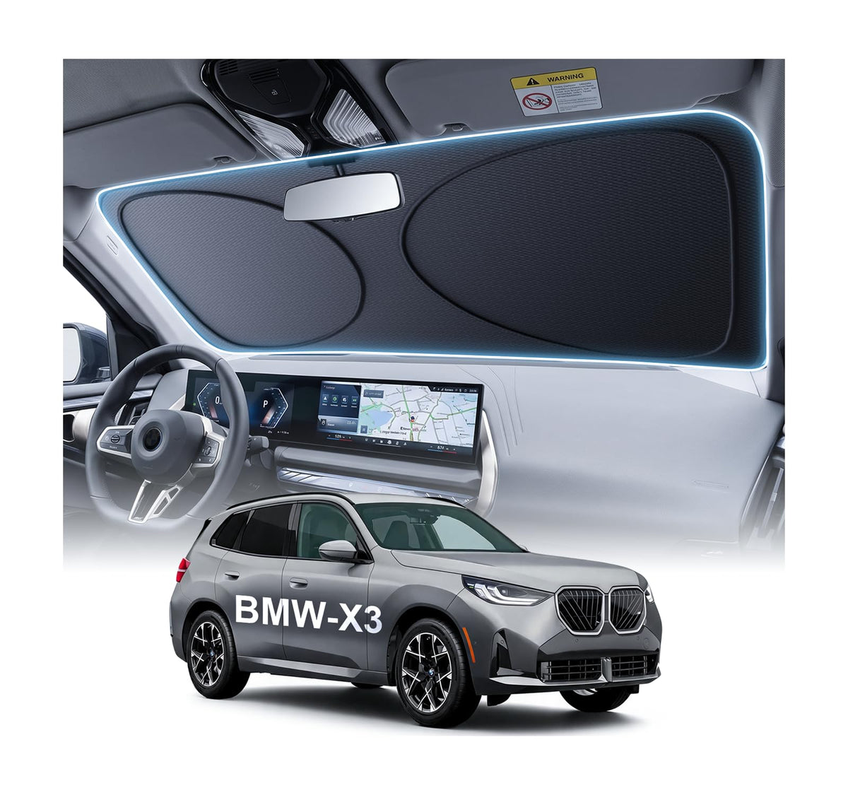 2026 Upgraded Windshield Sun Shade for Toyota RAV4 [Precision Custom Fit, Superior UV & Heat Block] Cooling Tech Fabric, Durable Foldable with Storage Bag, Fits 2000-2026