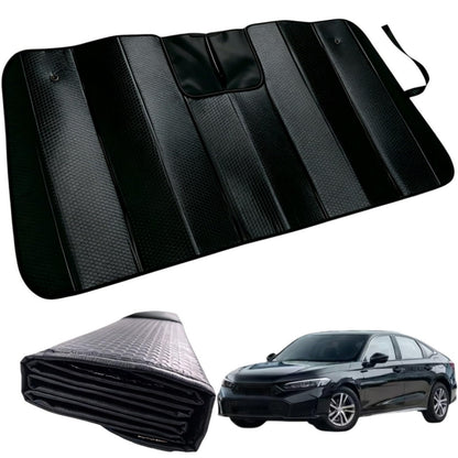 GWUSKDT Car Windshield Sunshade, Sun Protector,Foldable Front Window Shade-Thicken 5-Layer Bubble for Auto Windshield UV Protection and Heat Reflector 58"x 27.5" (Black)