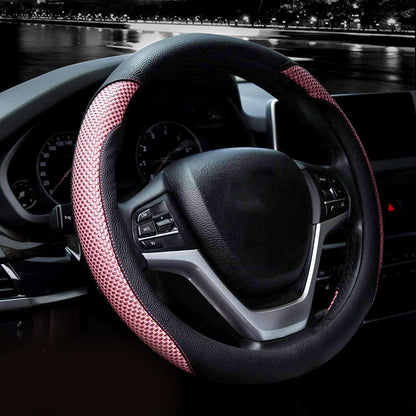 Valleycomfy Steering Wheel Cover with Microfiber Leather for Car Truck SUV 15 inch (Blue)