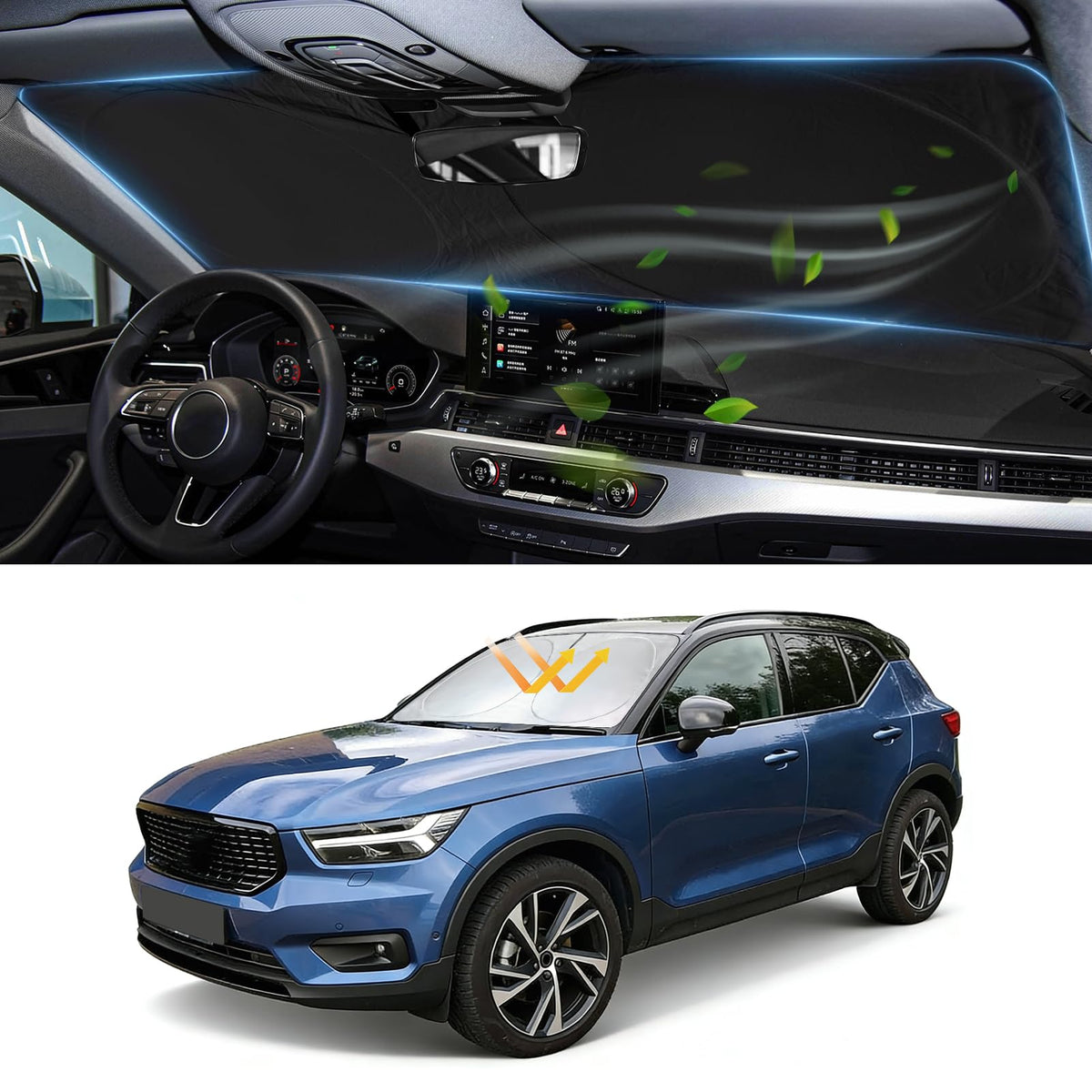 Sun Shade for Audi A4 A5 Sportback S5 RS5 2018-2027 Windshield Sunshade