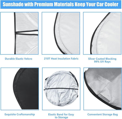 Windshield Sun Shade Car Sunshade Accessories for 2026-2019 Toyota RAV4