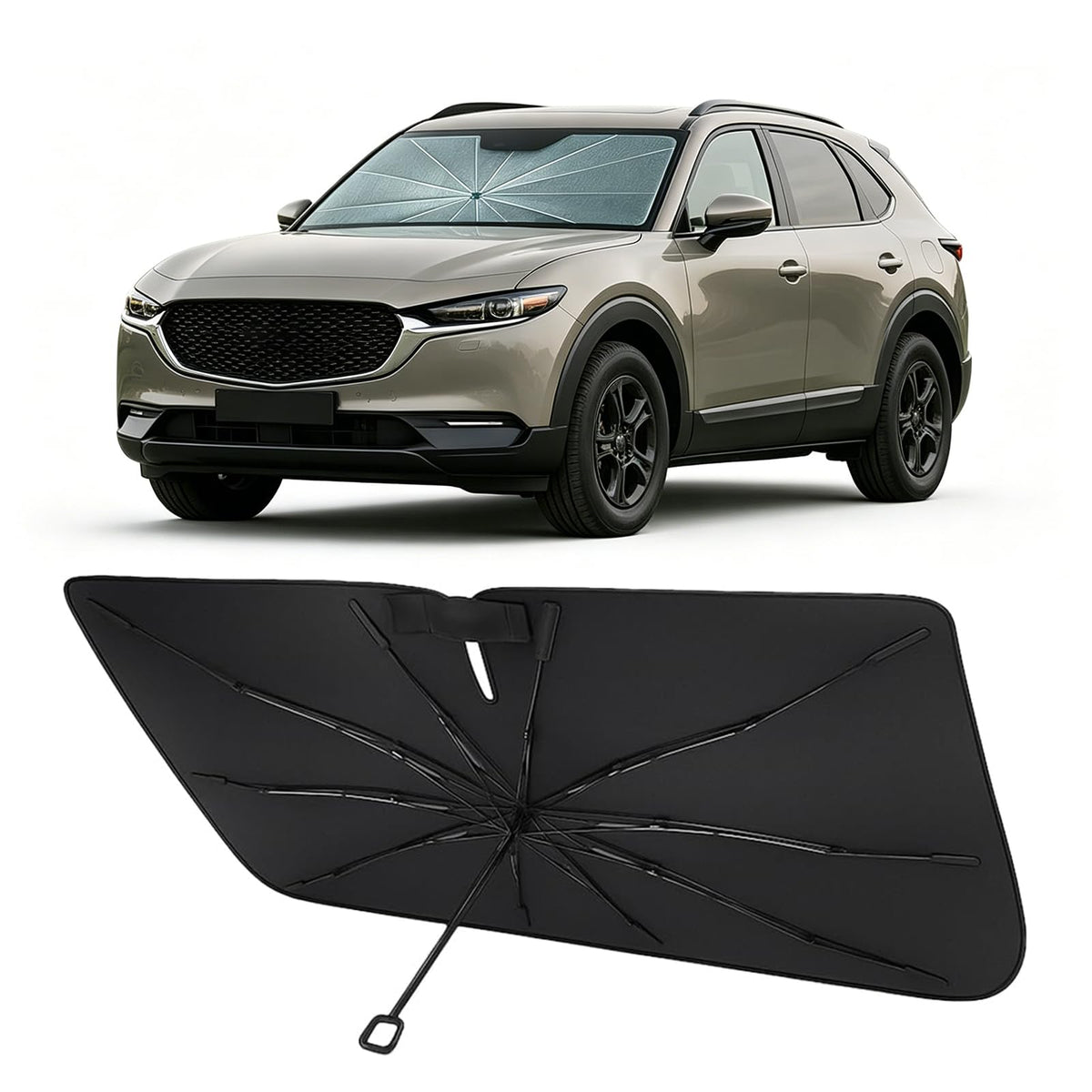 Proadsy Custom Fit Windshield Sun Shade Umbrella for 2023-2026 Honda Accord