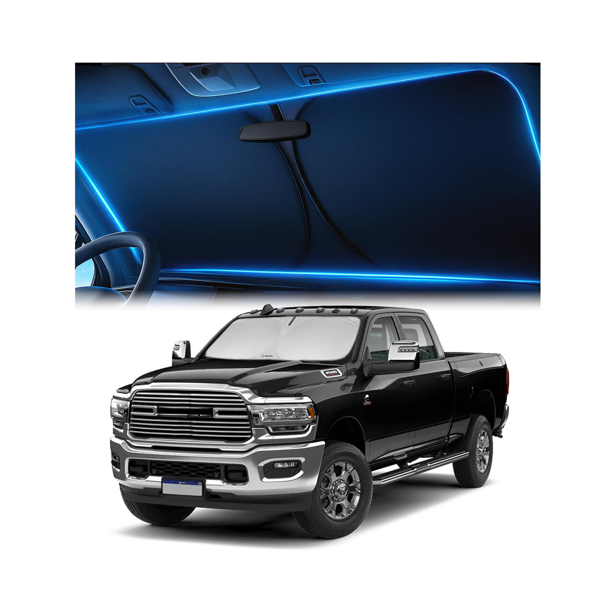 Magnelex Windshield Sun Shade for Kia K5 2021-2026 / Hyundai Sonata 2020-2026, Foldable Car Window Sunshade, Heat & UV Visor Cover, Reflective Front Shades Accessories