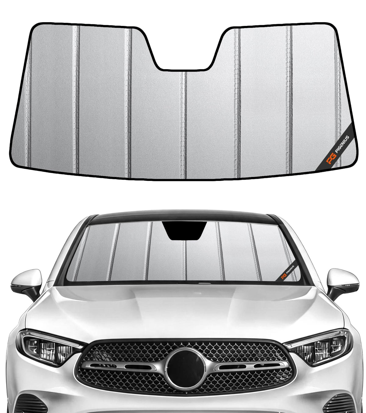 Pigenius Windshield Sunshade for Mercedes-Benz GLE/GLS SUV 2020-2026 Front Window Shade - AstraGuard