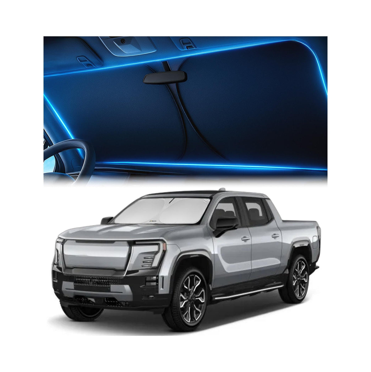 Magnelex Windshield Sun Shade for Kia K5 2021-2026 / Hyundai Sonata 2020-2026, Foldable Car Window Sunshade, Heat & UV Visor Cover, Reflective Front Shades Accessories