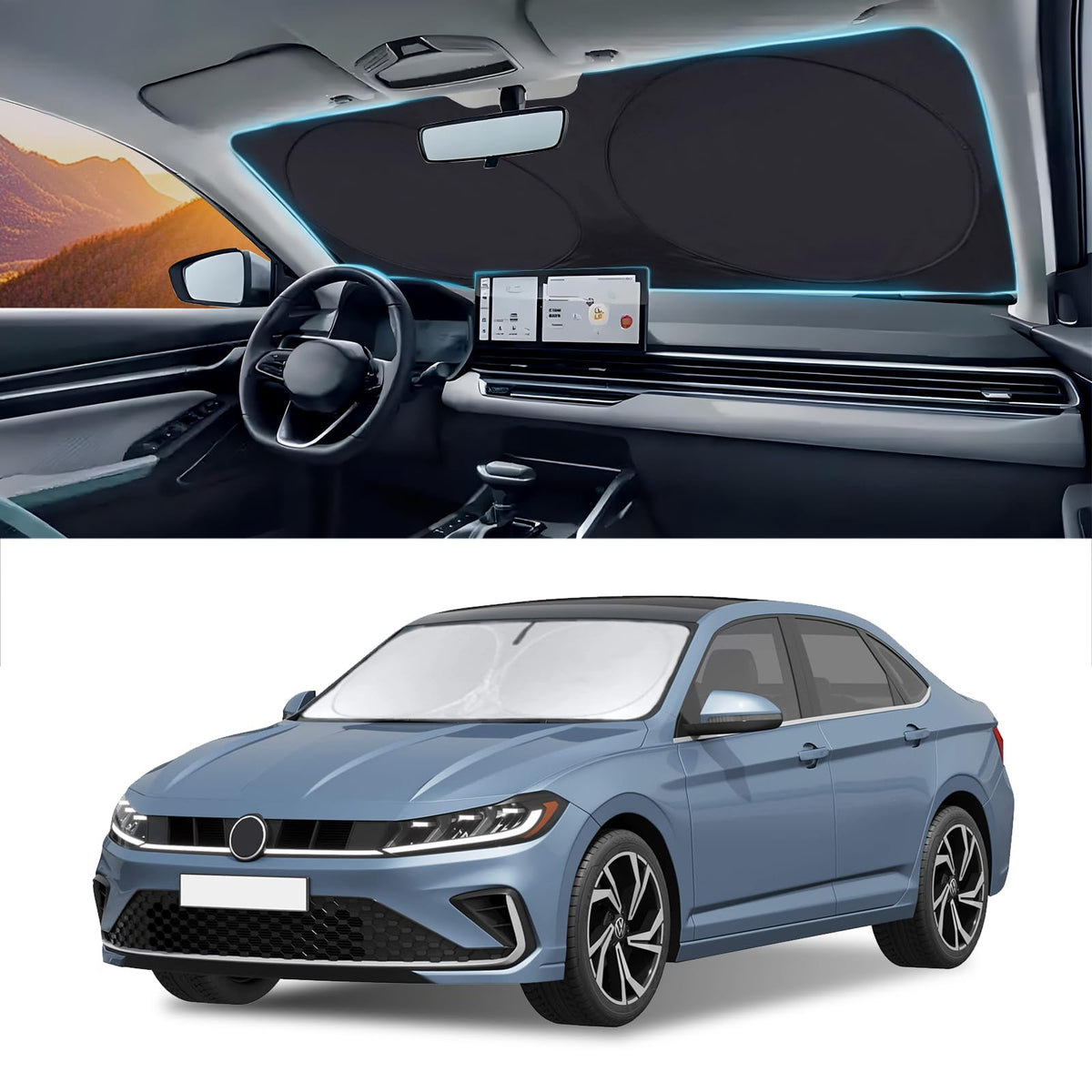 Sun Shade for Audi A4 A5 Sportback S5 RS5 2018-2027 Windshield Sunshade