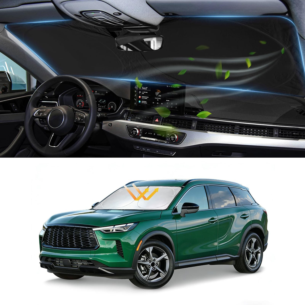 Sun Shade for Audi A4 A5 Sportback S5 RS5 2018-2027 Windshield Sunshade