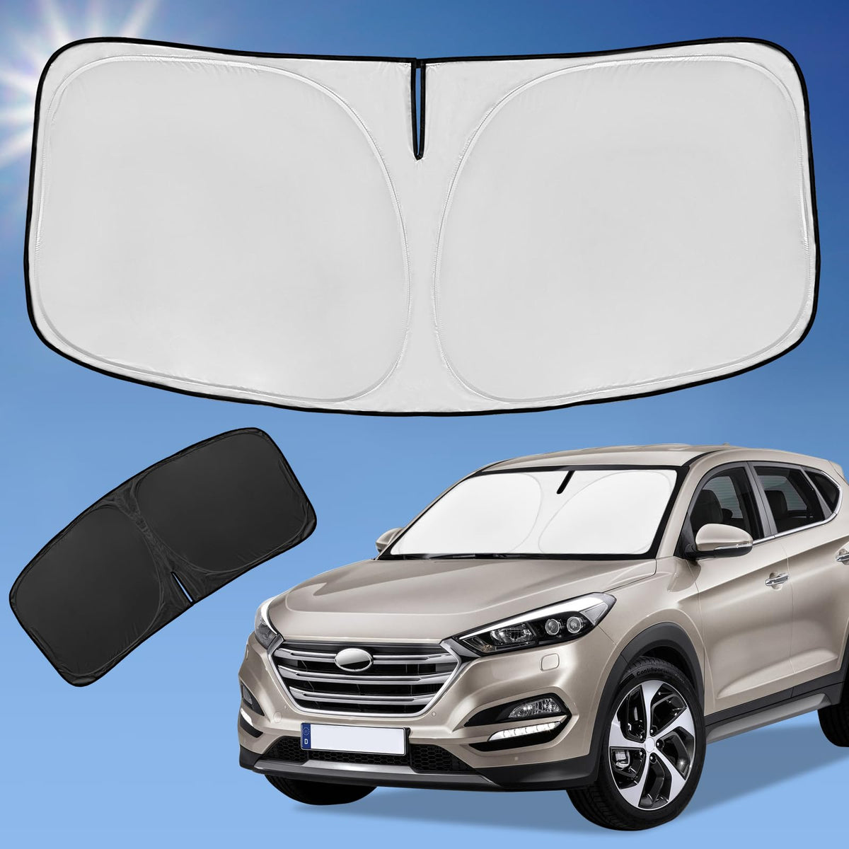 for Toyota Tacoma 2016-2024 2025 2026 Sun Shade Sunshade Windshield Cover