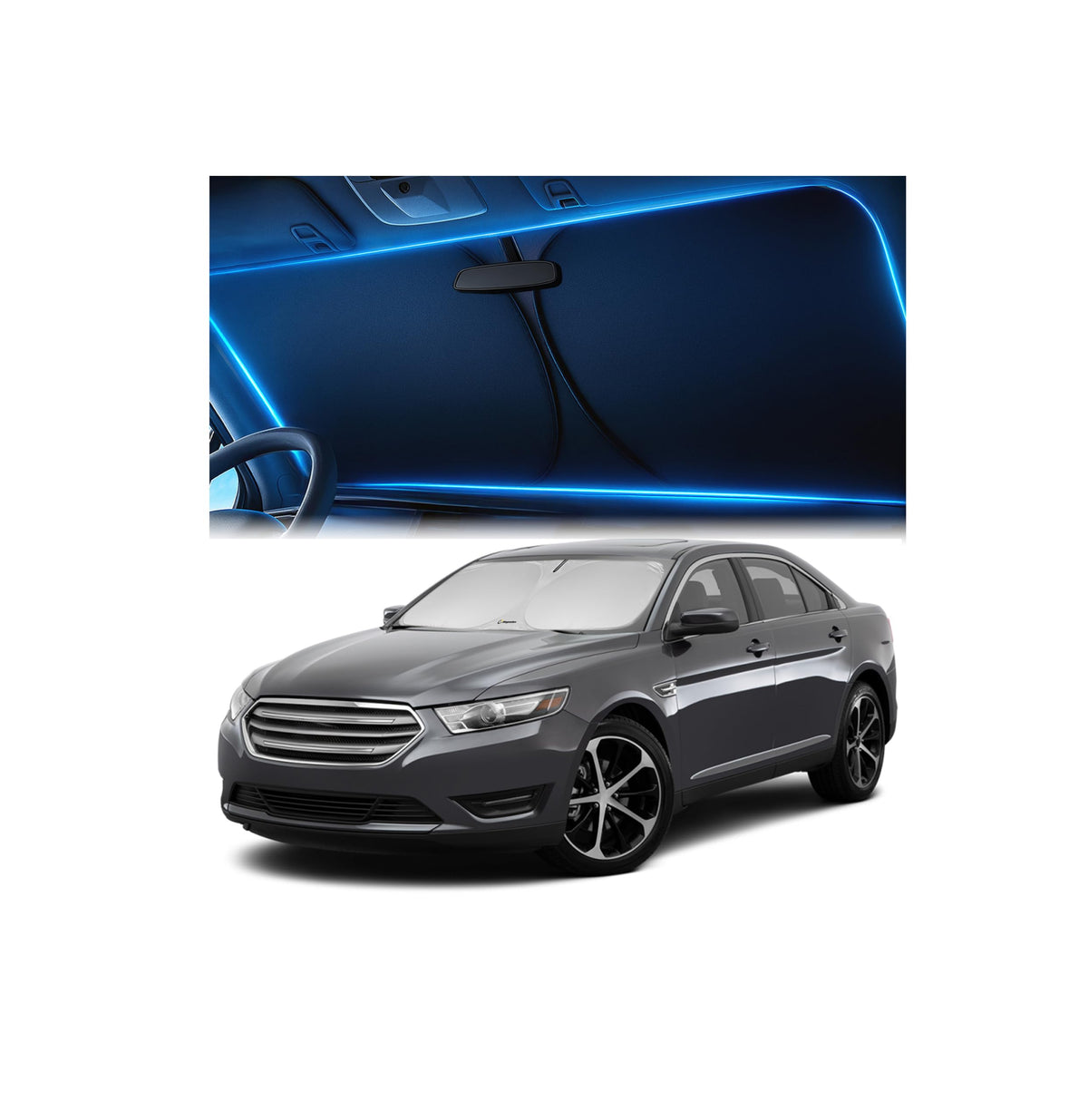 Magnelex Windshield Sun Shade for Kia K5 2021-2026 / Hyundai Sonata 2020-2026, Foldable Car Window Sunshade, Heat & UV Visor Cover, Reflective Front Shades Accessories