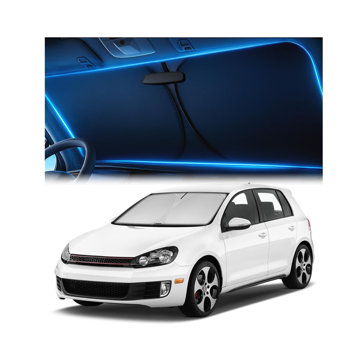 Magnelex Windshield Sun Shade for Kia K5 2021-2026 / Hyundai Sonata 2020-2026, Foldable Car Window Sunshade, Heat & UV Visor Cover, Reflective Front Shades Accessories