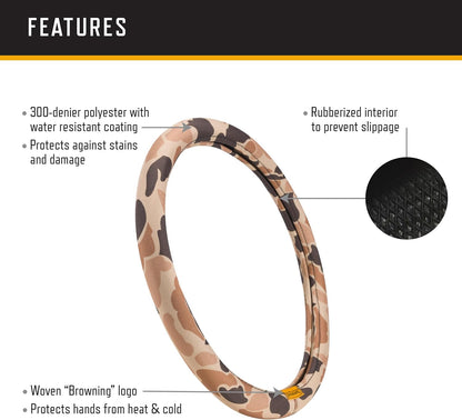 Browning Steering Wheel Cover, Arms Co. (Tan Duck Camo SIOC)