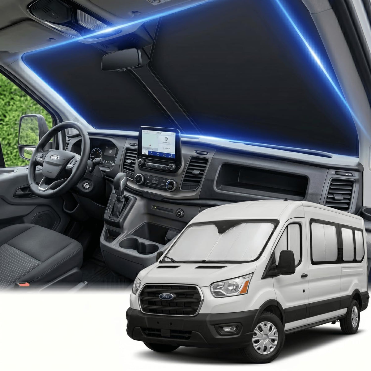 for Honda Accord 2018-2022 Windshield Sun Shade Front Window Shade Custom Fit Accord Accessories Sun Visor Foldable Shade Blocks UV Rays Summer Must Have Car Accessories