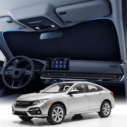 Zanch Custom Windshield Sun Shade for Nissan Altima 2019-2026, 7-Layer UV & Heat Block, 3D Laser Scanned, Interior Protection, Keep Car Cooler, Foldable Car Accessories