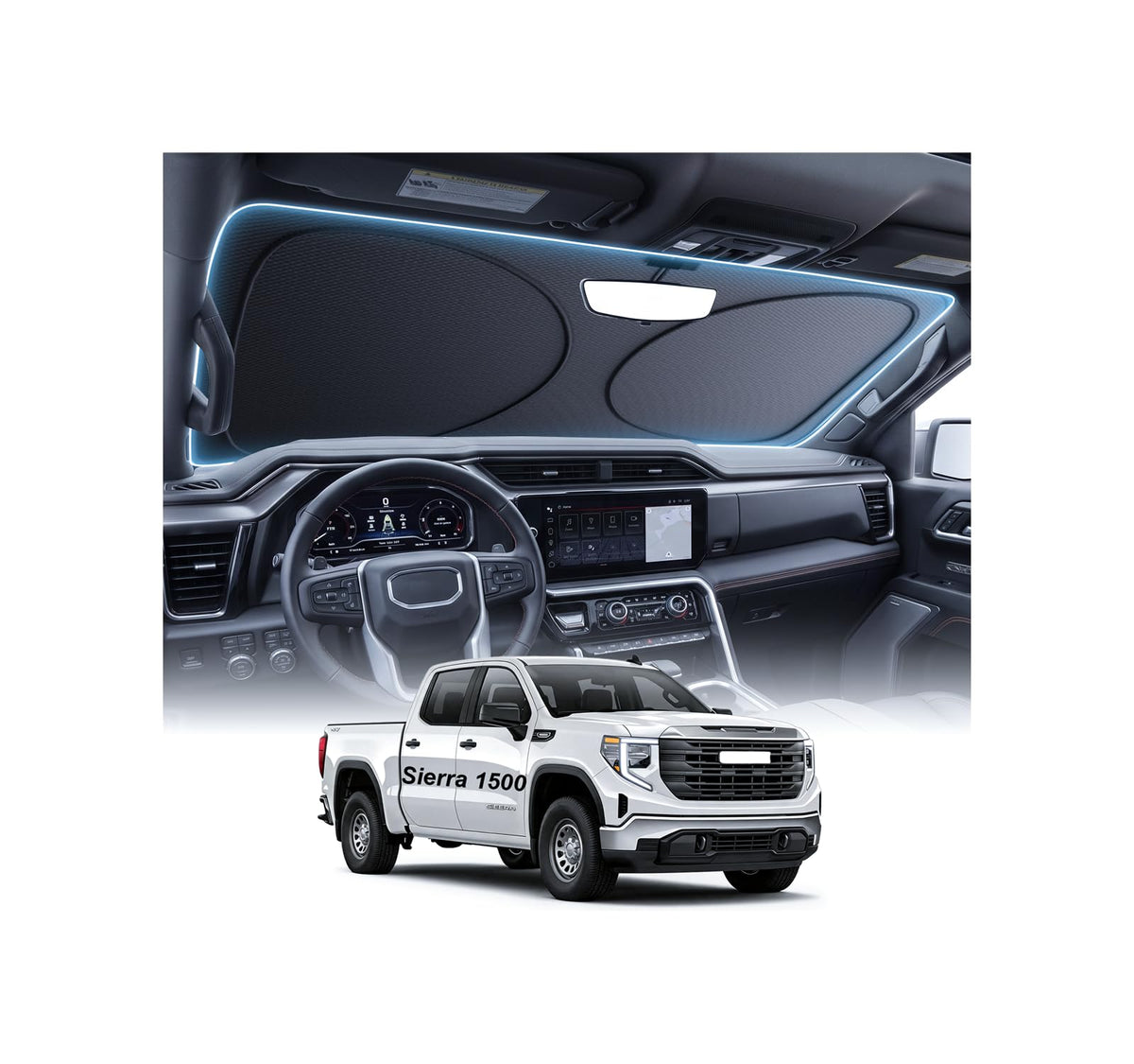 2026 Upgraded Windshield Sun Shade for Toyota RAV4 [Precision Custom Fit, Superior UV & Heat Block] Cooling Tech Fabric, Durable Foldable with Storage Bag, Fits 2000-2026