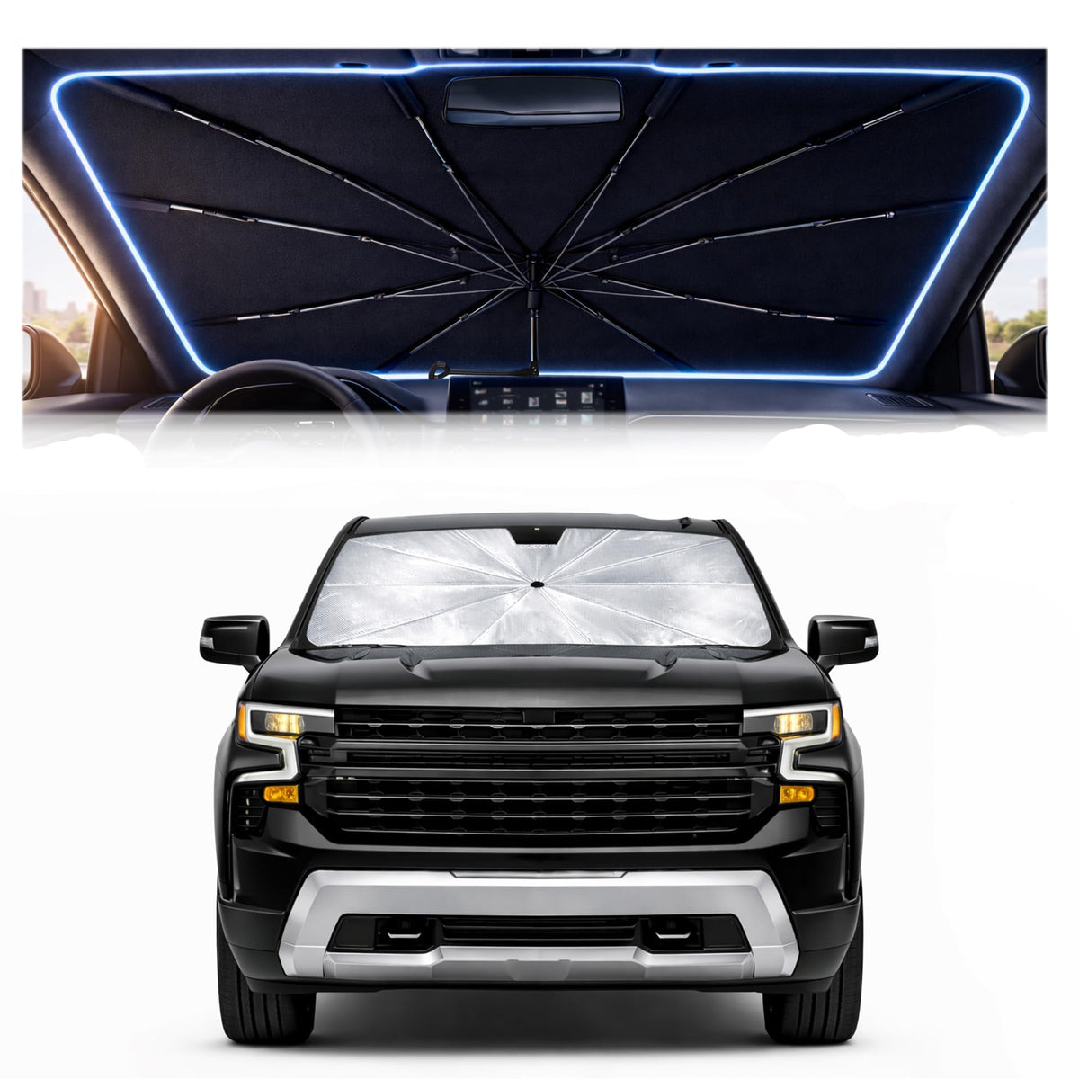 Car Windshield Sun Shade Umbrella for Mercedes Benz GLE 2020-2026