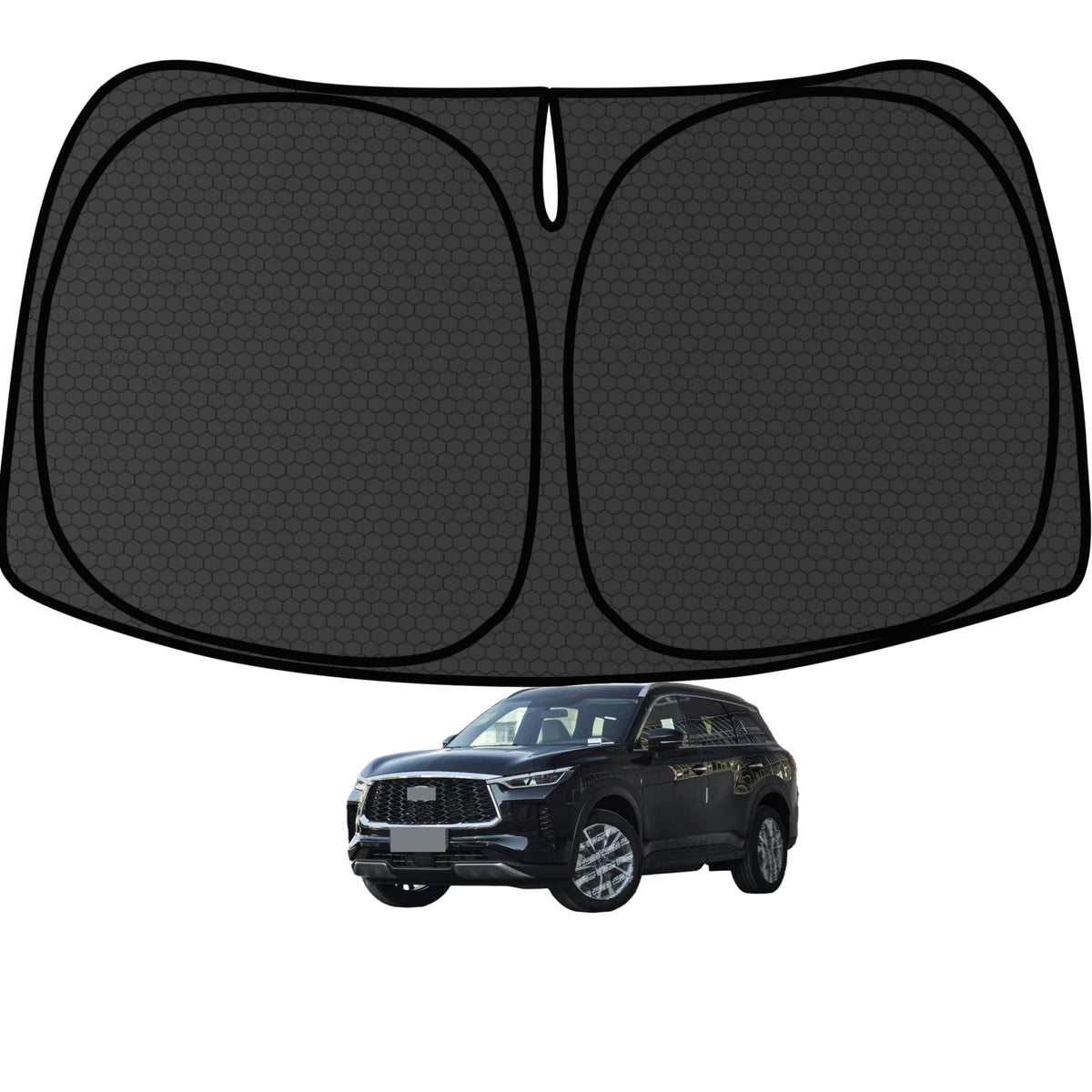 Murano Windshield Sun Shade for Murano 2015-2024 Blocks UV Rays Accessories,1:1 Custom Foldable Thickened Wear-Resistant Front Window Sunshade Visor,Keeps Your Car Cooler