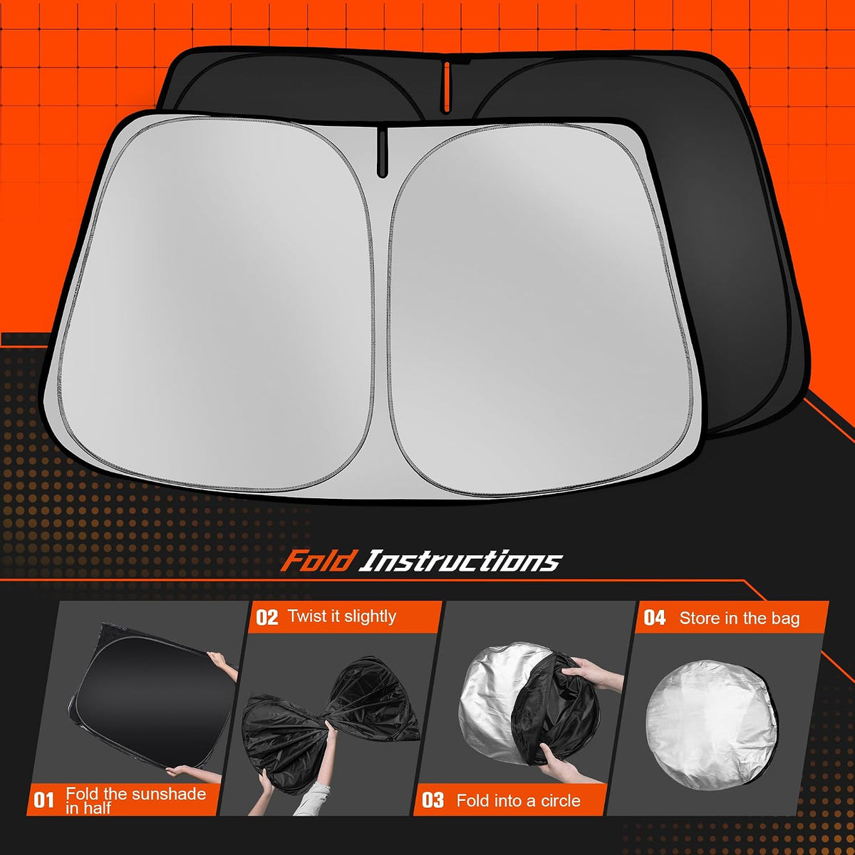 Custom Fit Windshield Sun Shade for Kia Telluride 2027