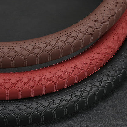 18 Inch Steering Wheel Cover for Semi Trucks - Premium Soft-Touch Faux Leather with No-Slip Grip, Fits Big Rig, RV & 18 Wheeler (Black, 18 inch)