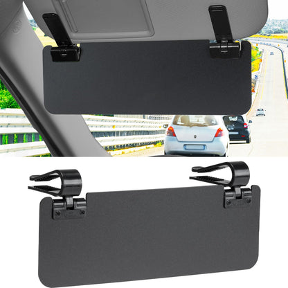 JOYTUTUS Sun Visor Extender for Cars, Polarized Sun Visor Extender Universal Sun Blocker UV400, Adjustable Visor Extension for Car Visor,Double-Clip,Anti Glare Stray Light