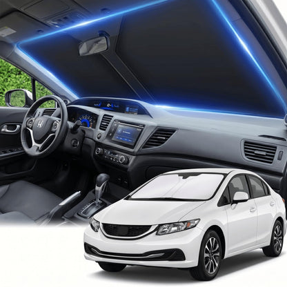 for Honda Accord 2018-2022 Windshield Sun Shade Front Window Shade Custom Fit Accord Accessories Sun Visor Foldable Shade Blocks UV Rays Summer Must Have Car Accessories
