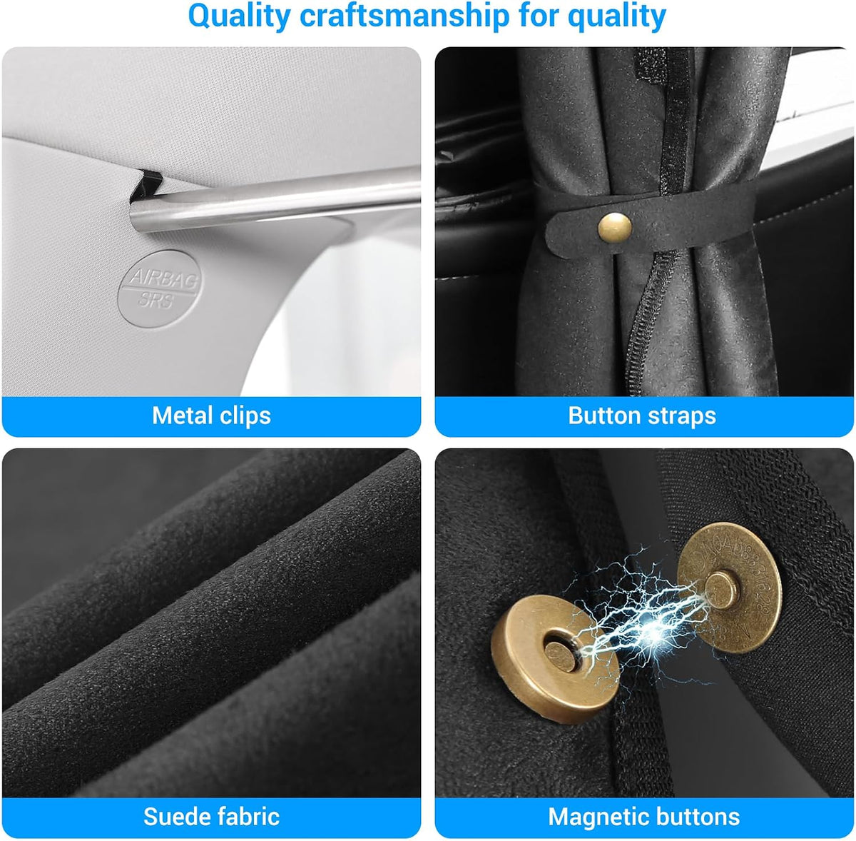 XCBYT Car Privacy Divider Curtain for SUV Van, Adjustable Blackout Rod