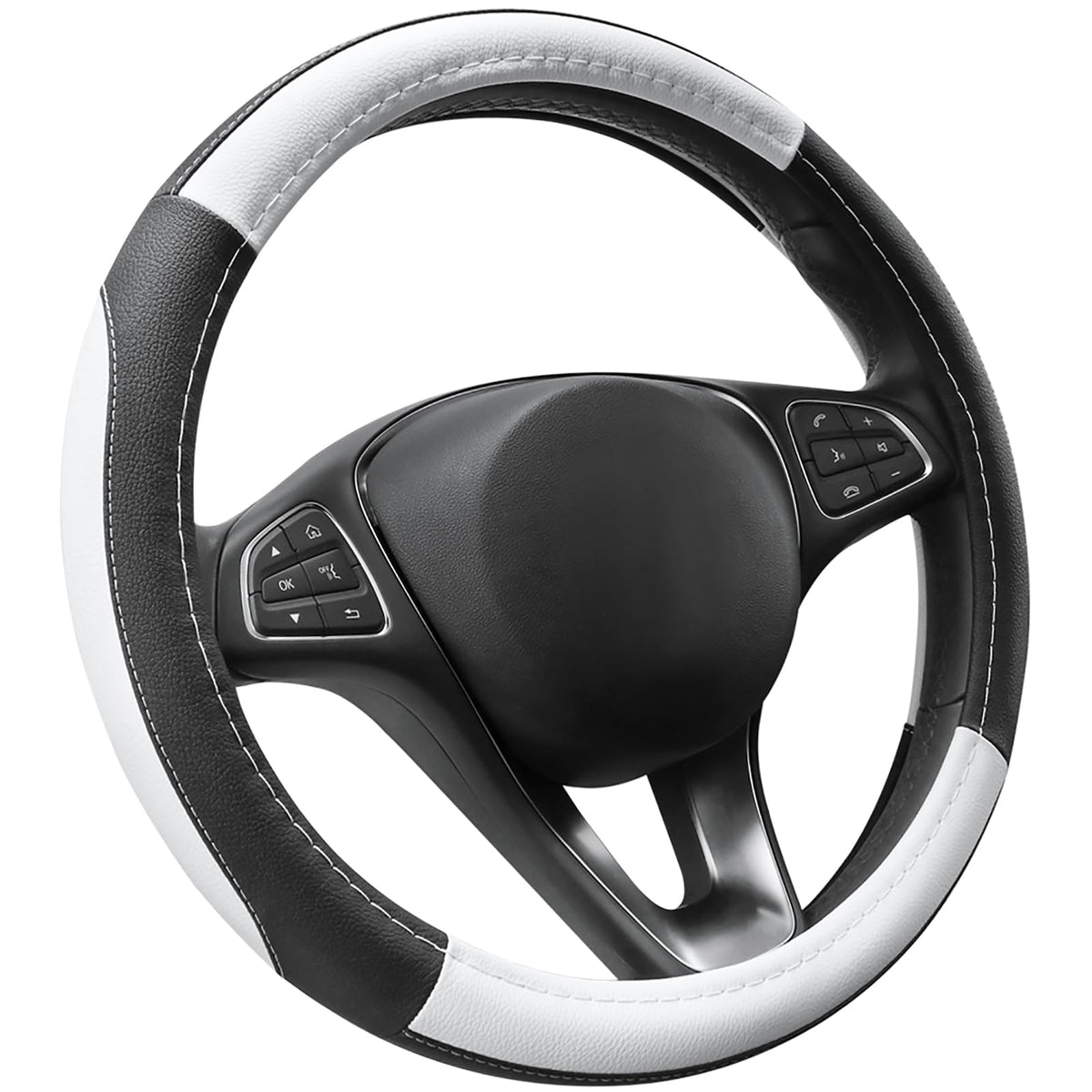 SEG Direct Car Steering Wheel Cover for Prius Civic Model 3 / Y 14"-14.25"