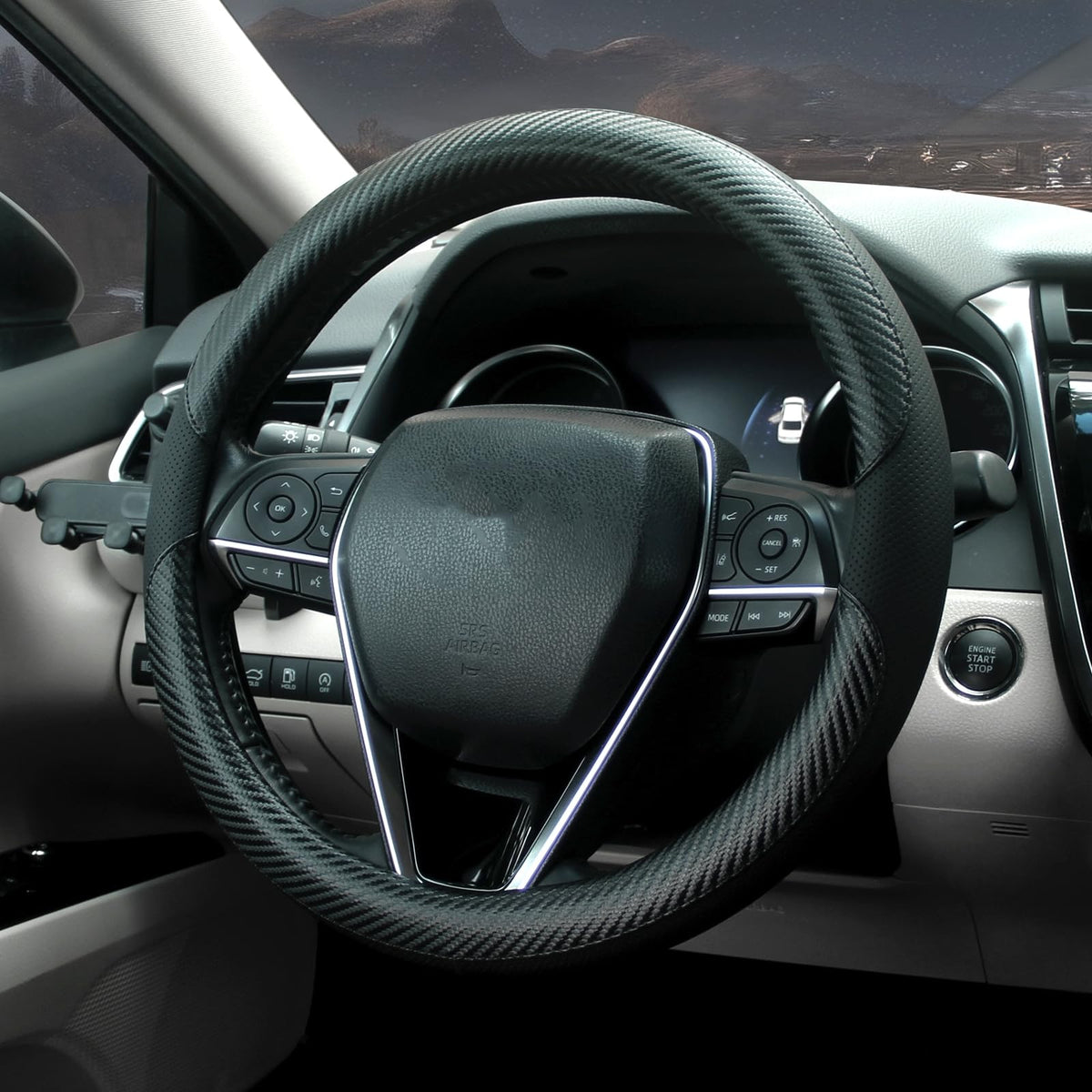 Steering Wheel Cover 14.5"-15", Non-Folding Packaging, Heavy-Duty