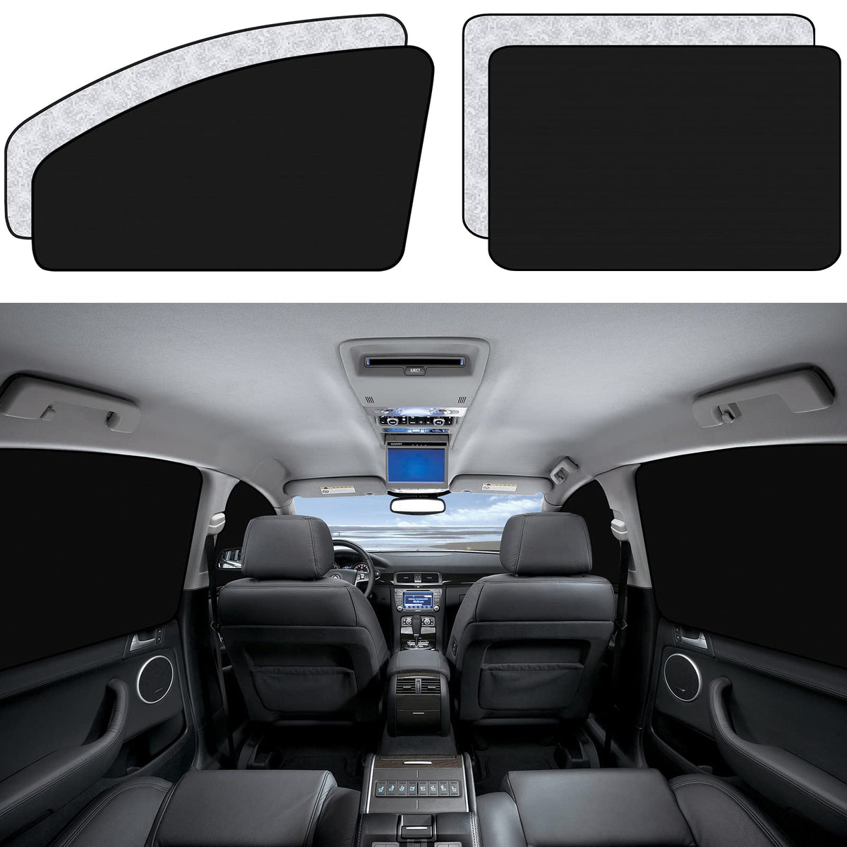 ZATOOTO Magnetic Car Window Shade for Side Window Car Privacy Curtains 4pcs