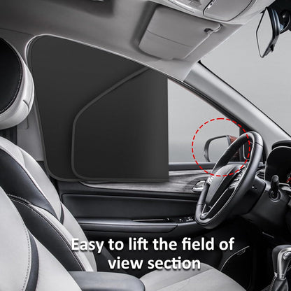 Magnetic Car Window Shades - 100% Block Light Car Curtains - 4Pcs