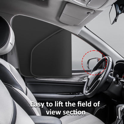 Magnetic Car Window Shades - 100% Block Light Car Curtains - 4Pcs