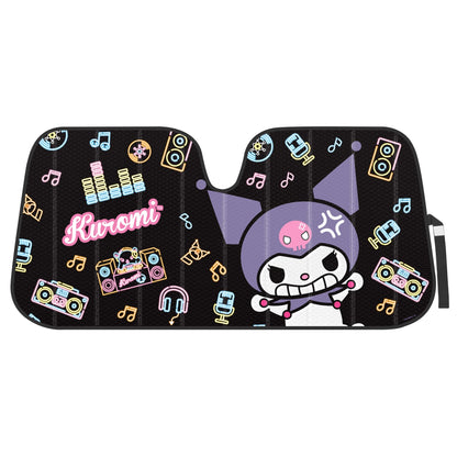 Carbella Cinnamoroll Car Windshield Sun Shade, Official Sanrio Accordion Style Sunshade for Car Window, Cute Kawaii Car Sun Shade Windshield, Cinnamoroll Car Accessories for Women (Lemon Chill)