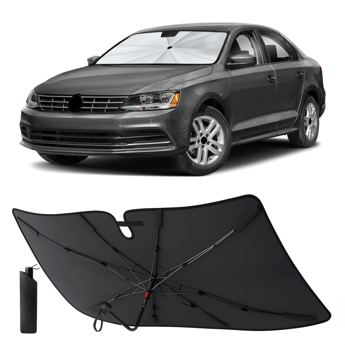 Econour Windshields Sun Shade for Car, Foldable Car Sunshade & Window Tint