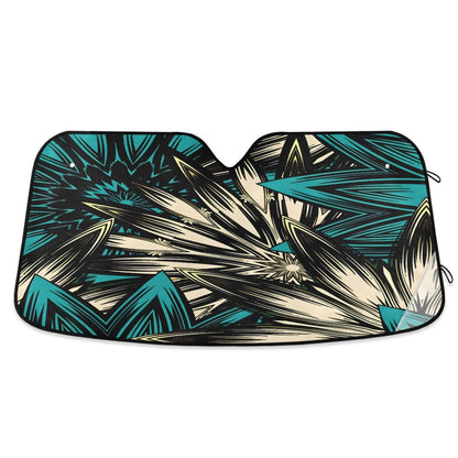 Car Windshield Sunshade Irises Vincent Van Gogh Pattern, Blocks Sun Visor Protector Foldable Sun Shield Keep Your Vehicle Cool, Fits Windshields of Most Sizes