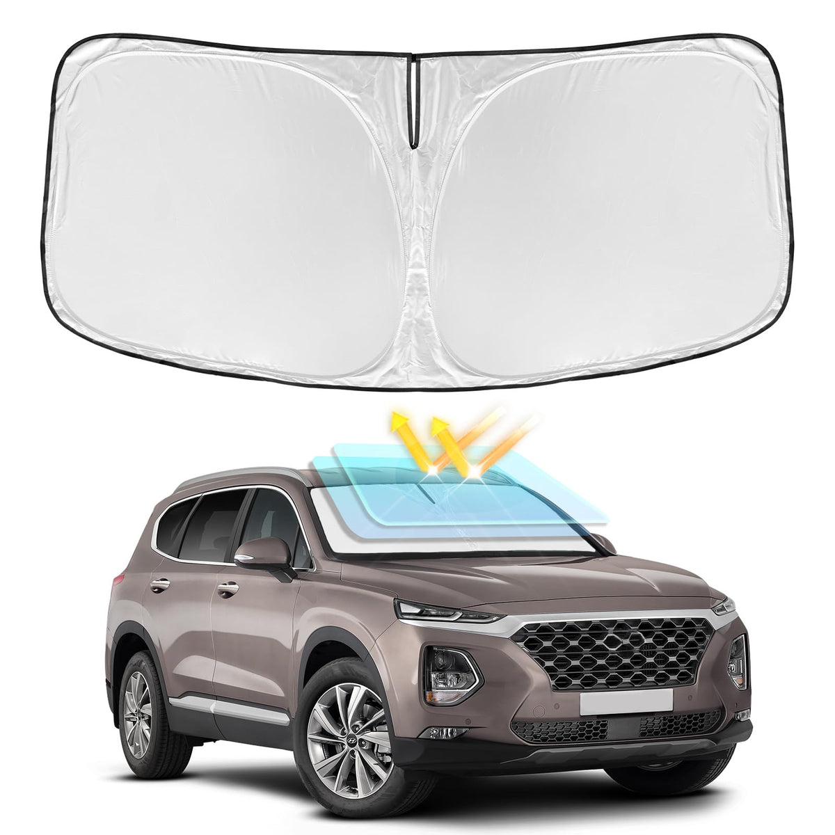 for Toyota Tacoma 2016-2024 2025 2026 Sun Shade Sunshade Windshield Cover