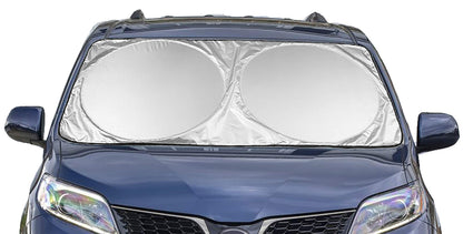 Extra Jumbo Car Windshield Sunshade (70.9" x 39.4"), Fits Extra Large Windshields in Minivans, Cars, Trucks