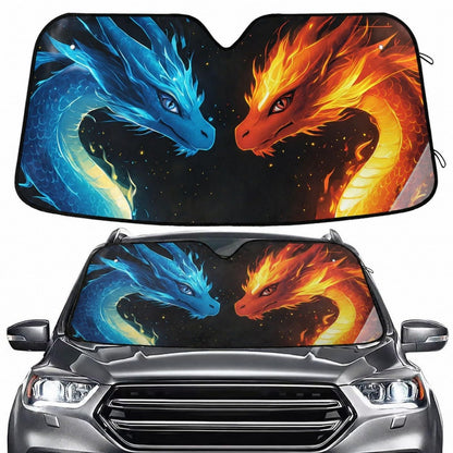 Sea Turtle Teal Windshield Sun Shade for Car Auto SUV Truck Foldable Front Window Sunshade Sun Visor Protector Block UV Rays Reflect Heat, 55" x 28"