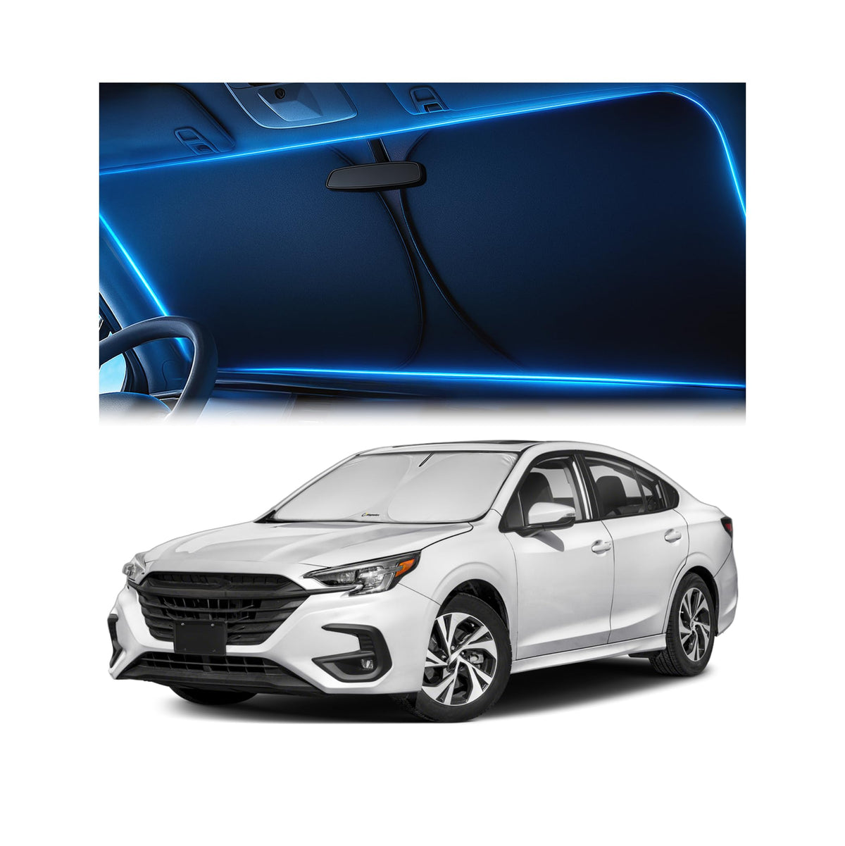 Magnelex Windshield Sun Shade for Kia K5 2021-2026 / Hyundai Sonata 2020-2026, Foldable Car Window Sunshade, Heat & UV Visor Cover, Reflective Front Shades Accessories