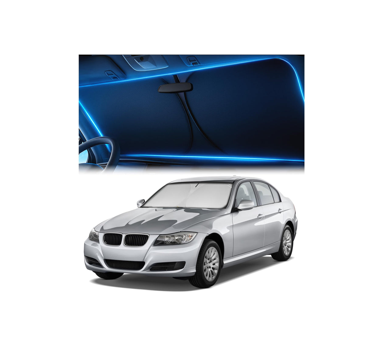 Magnelex Windshield Sun Shade for Kia K5 2021-2026 / Hyundai Sonata 2020-2026, Foldable Car Window Sunshade, Heat & UV Visor Cover, Reflective Front Shades Accessories