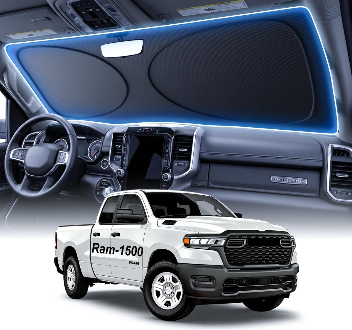 2026 Upgraded Windshield Sun Shade for Toyota RAV4 [Precision Custom Fit, Superior UV & Heat Block] Cooling Tech Fabric, Durable Foldable with Storage Bag, Fits 2000-2026
