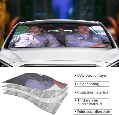 Funny Windshield Sun Shade for Car Sunshade for Car Windshield Covers Blocks UV Rays Automotive Interior Sun Protection 51 x 27.5 in