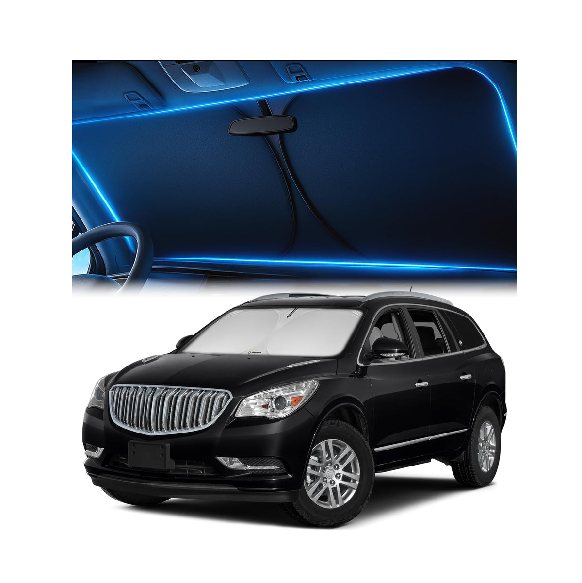 Magnelex Windshield Sun Shade for Kia K5 2021-2026 / Hyundai Sonata 2020-2026, Foldable Car Window Sunshade, Heat & UV Visor Cover, Reflective Front Shades Accessories