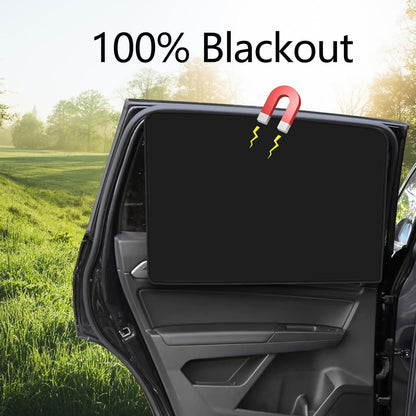 Ovege Blackout Car Window Curtains 4pcs Magnetic Privacy