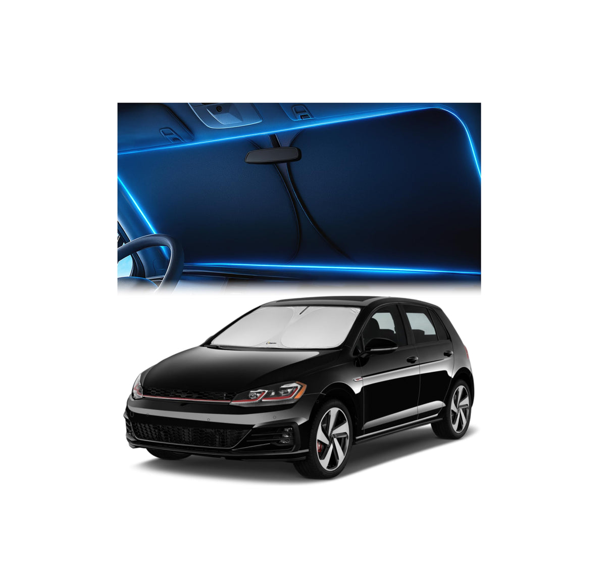 Magnelex Windshield Sun Shade for Kia K5 2021-2026 / Hyundai Sonata 2020-2026, Foldable Car Window Sunshade, Heat & UV Visor Cover, Reflective Front Shades Accessories